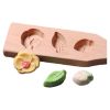 Wooden Moon Cake Mold Wagashi Snow Skin Mooncake Mold DIY Rice Cake Baking Mold 3D Camellia 10-25g