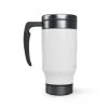 Black Irish Stainless Steel Travel Mug with Handle; 14oz