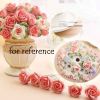 Resin Rose Stainless Steel Fruit Forks Dessert Forks Set Home Decor with 6 Forks