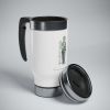 Black Irish Stainless Steel Travel Mug with Handle; 14oz