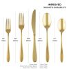 Gold 20-Piece Flatware Set; Service for 4