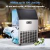 Electactic Ice Maker;  Commercial Ice Machine; 100Lbs/Day;  Stainless Steel Ice Machine with 48 Lbs Capacity;  Ideal for Restaurant;  Bars;  Home and