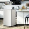 Compact refrigerator with freezer; 3.2 Cu.ft Mini Fridge with Reversible Door; 5 Settings Temperature Adjustable for Kitchen; Bedroom; Dorm; Apartment